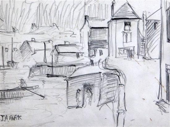 John Anthony Park (1880-1962) Sketch of St Ives, 6 x 8in.